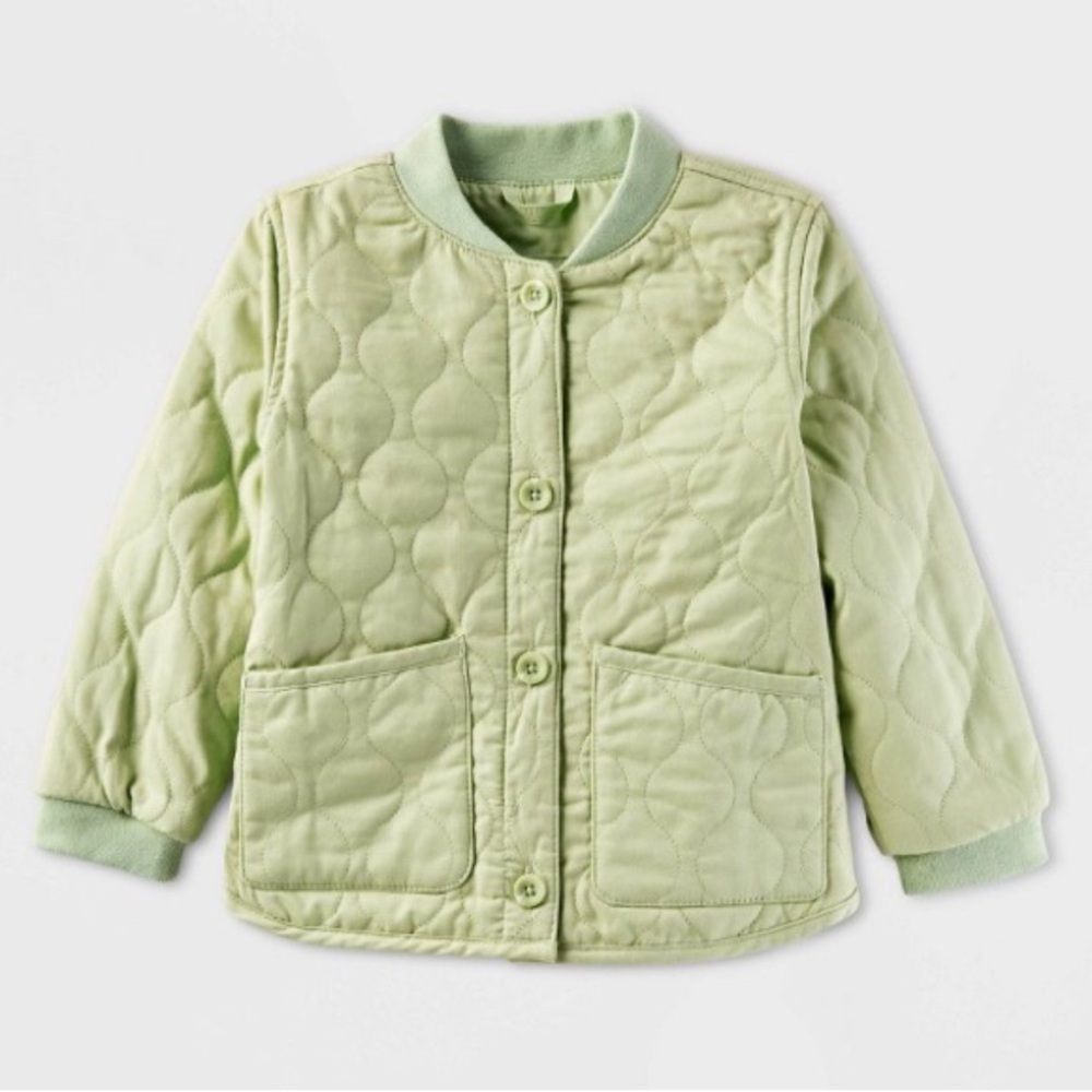 Toddler Boys' Solid Quilted Jacket - Cat & Jack™ Green